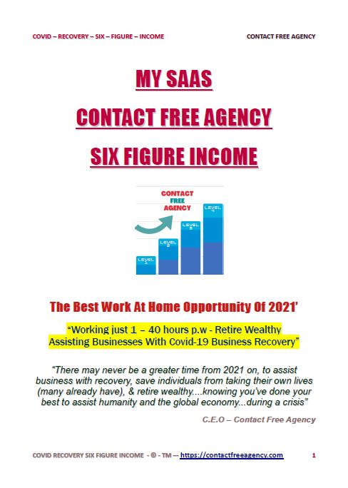 "Contact Free Agency - Contactless Delivery & Business Recovery - Affiliate Tools - Six-Figure-EBook"